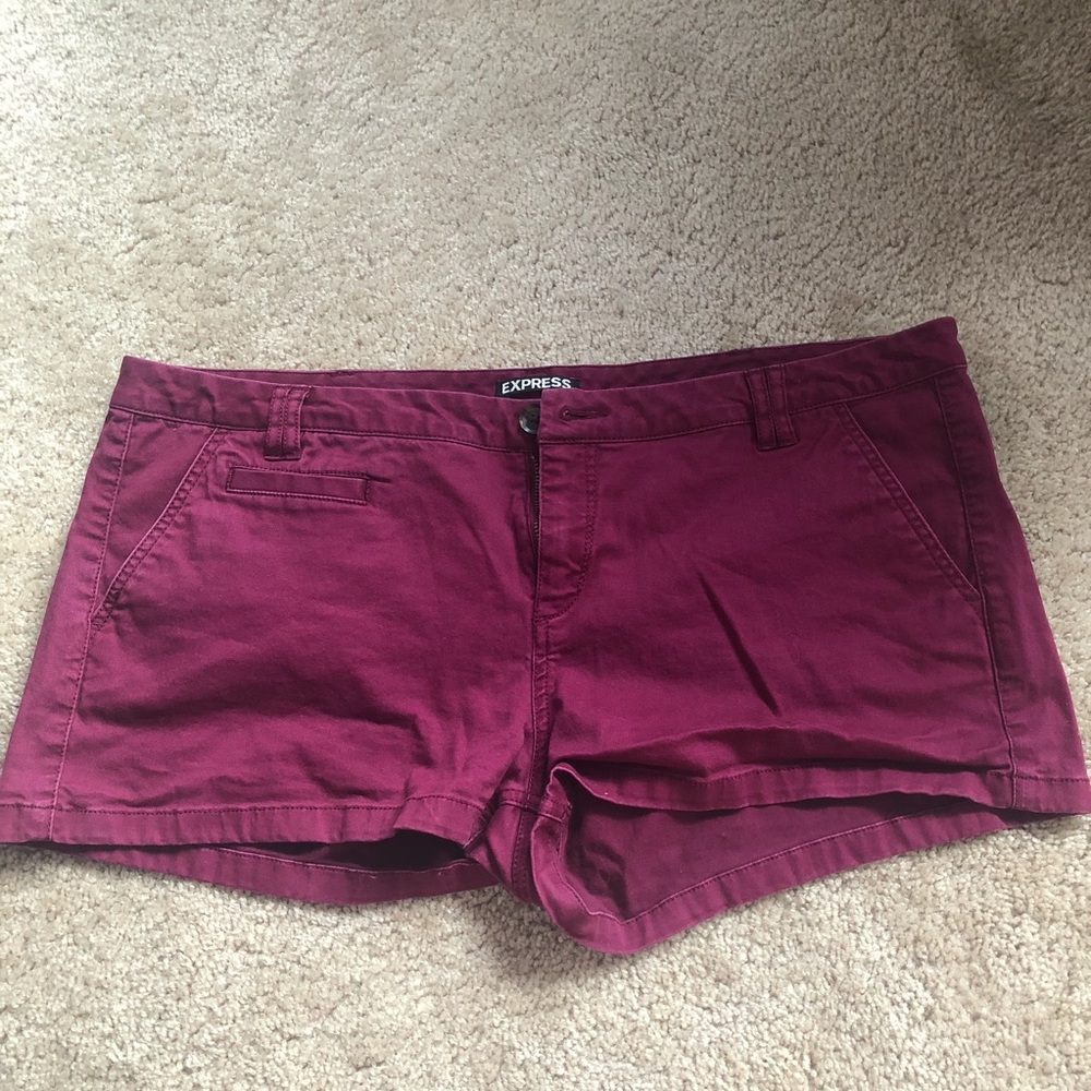 Express maroon shorts